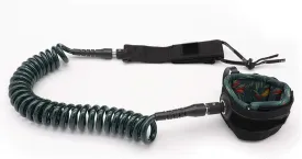 10FT/9FT 7MM Surfboard Leash SUP Coiled Leash SUP Paddle Webbing Paddle Board Surf Leg Rope(7mm 9ft C)