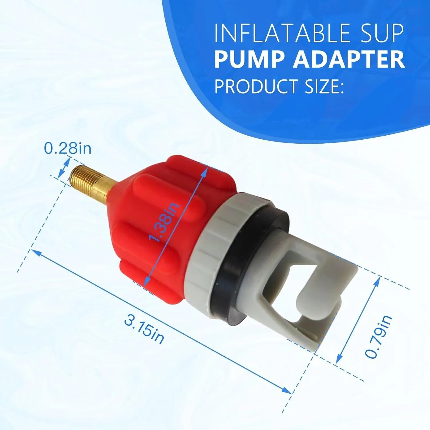 2024 NEW 2Pcs Inflatable Boat SUP Pump Adapter, Premium Conventional Air Adapter, Sturdy SUP Air Adapter, Inflation and Strong Sealing SUP Pump Adapter, for Inflatable Boat, Paddleboard, Kayak, Orange