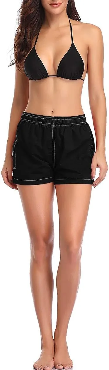 Adoretex Women's Quick Dry Elastic Waistband Lightweight Swim Board Shorts