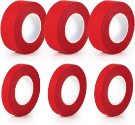 BOXOB 6pcs 30ft Lacrosse Tape, 1 Inch 1/2 Inch Non-Precut Lacrosse Stick Tape Cotton Sweat-Absorbent Hockey Tape Yellow Red Orange Tape Bat Grip Tape for Baseball Golf Sports Athletic Gymnastics