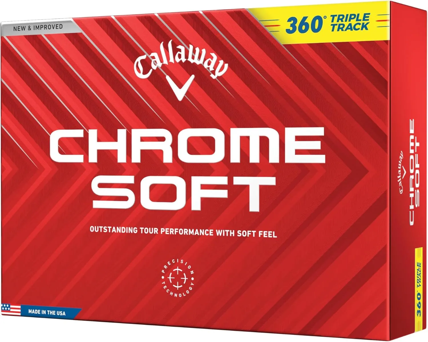 Callaway Golf Chrome Soft Golf Balls (360 Triple Track (Yellow)