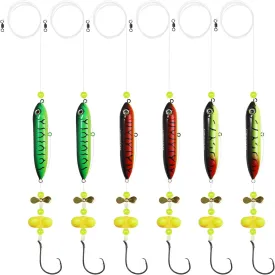 Catfish Float Rig Demon Dragon Style Rattling Line Float Propeller and Circle Hooks 6/0 8/0 for Santee Cooper Rig Catfishing Tackle