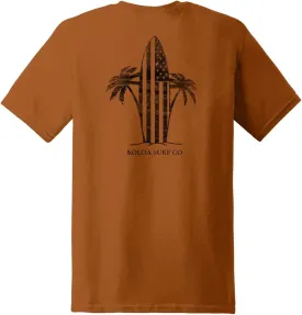 Koloa Surf Men's Retro USA Surfboards Heavyweight Cotton Tee