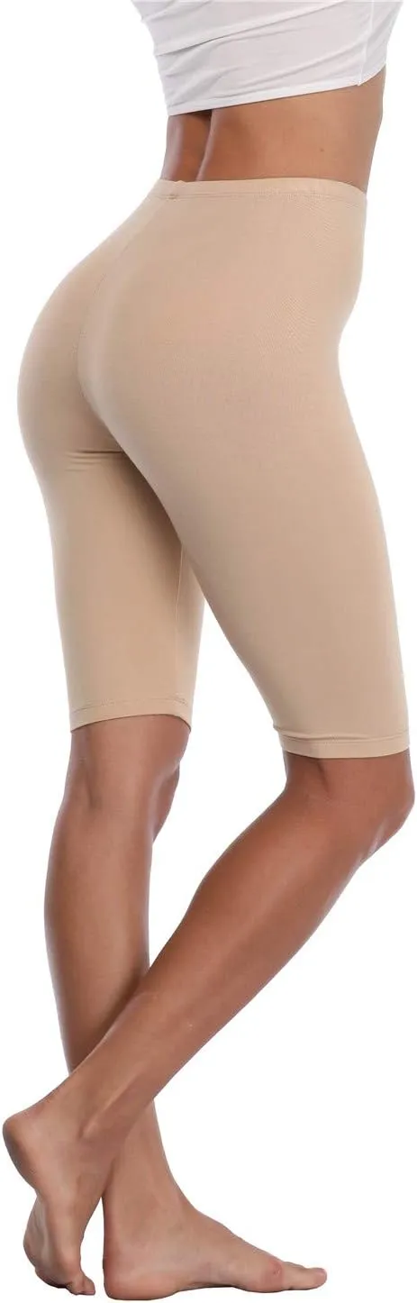 Kotii Women's Buttery Soft Short Leggings Modal Cotton Shorts Under Dresses Leggings Pants