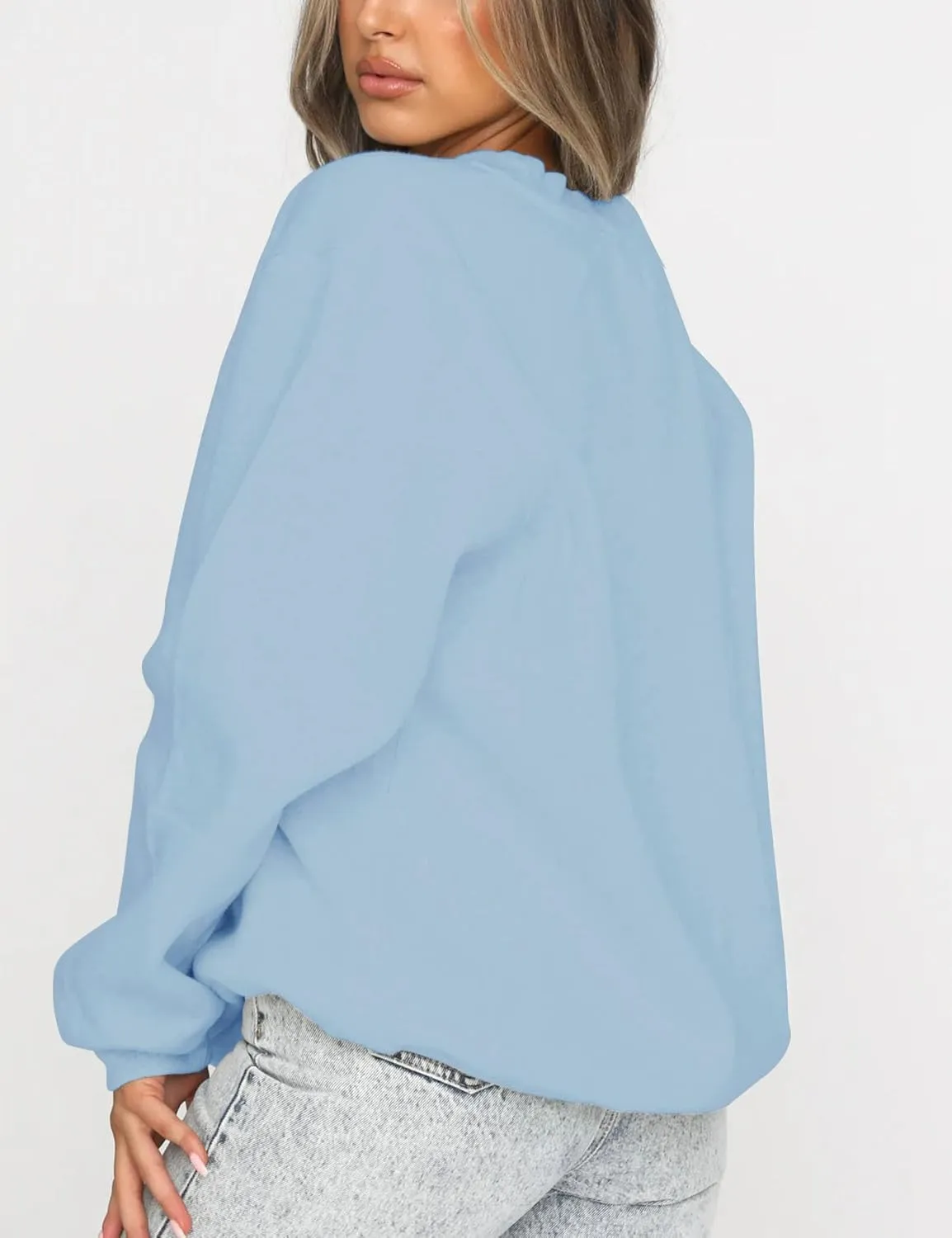 Orchidays Women's Casual Crewneck Sweatshirt Long Sleeve Loose Fitting Pullovers Fall Tops