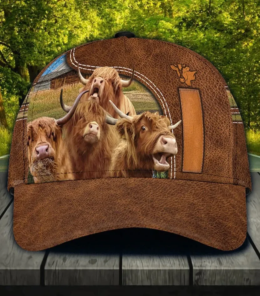 Personalized Black Angus Cow Farm Cap for Farmer, Cow Hat for Dad and Mom 3D Cap for Husband