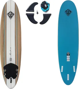 Scott Burke 7'6 Baja Soft Surfboard, Teal