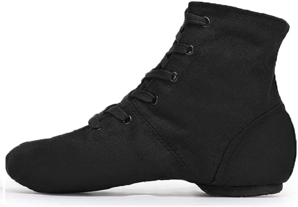 Smithmelody Canvas Jazz Dance Boots Ballet Dancing Sneakers for Adult Men Women