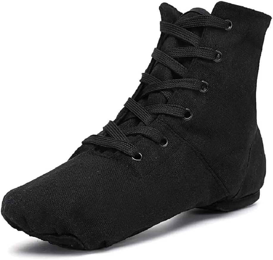 Smithmelody Canvas Jazz Dance Boots Ballet Dancing Sneakers for Adult Men Women