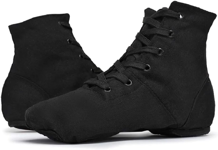Smithmelody Canvas Jazz Dance Boots Ballet Dancing Sneakers for Adult Men Women