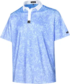 SURF CUZ Golf Shirt Moisture Wicking for Men Dry Fit Polo Shirts Short Sleeve Print Performance 4-Way Stretch