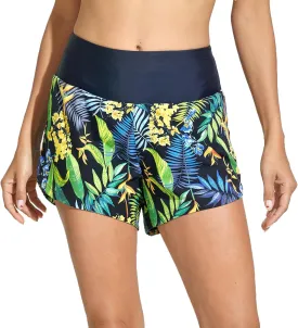 Swim Shorts Women High Waisted Tummy Control Swim Board Shorts Quick Dry Bathing Suit Swimwear Bottoms with Liner