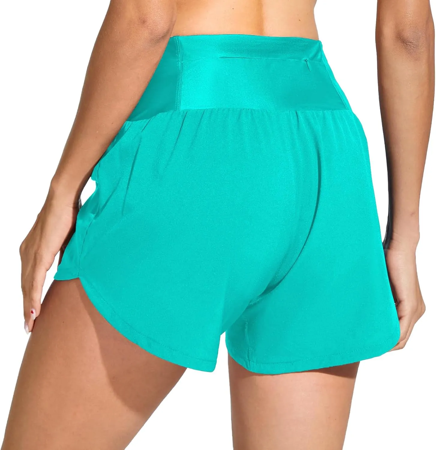 Swim Shorts Women High Waisted Tummy Control Swim Board Shorts Quick Dry Bathing Suit Swimwear Bottoms with Liner
