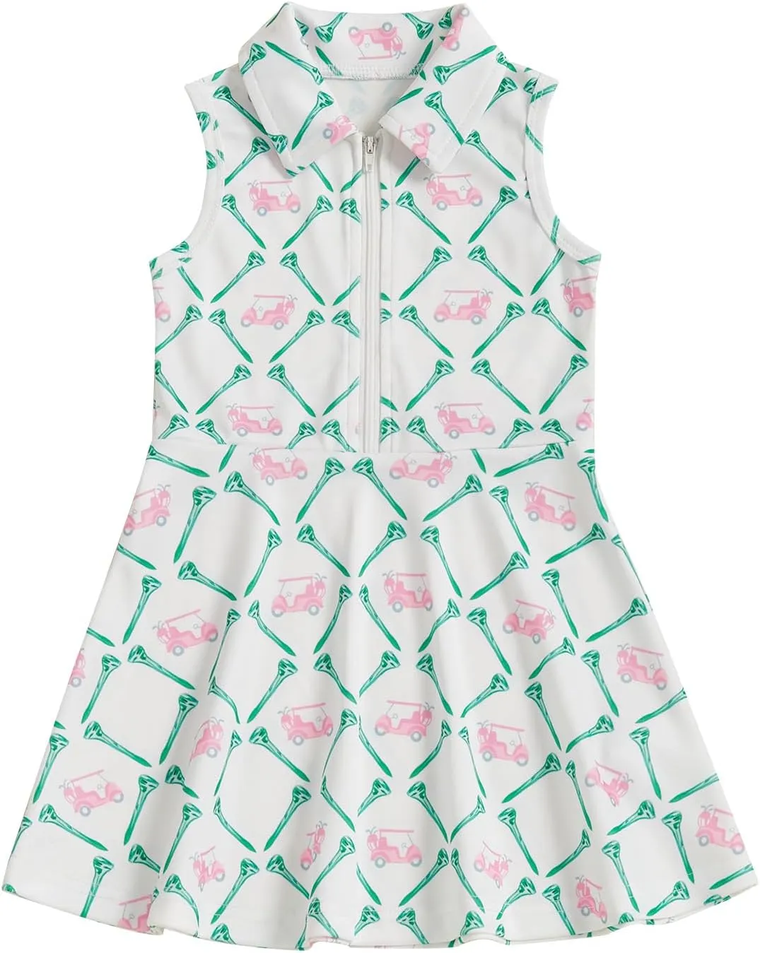 Toddler Baby Girl Golf Outfit Infant Short Sleeve Summer Dress Turn Down Collar A Line Dresses Kids Girls Clothes
