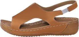 Women's Wedge Sandals Orthotic Comfort Dressy Summer Sandal Ankle Strap Casual Walking Wedges Platform Slip On Shoes